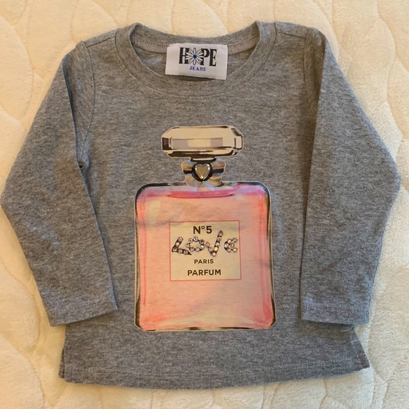 Hope Jeans baby girl long sleeve shirt with designer inspired bottle size 12m - Picture 1 of 7